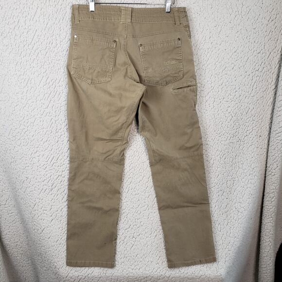 Kuhl Kanvus Jeans Mens 33x28 Brown Vintage Patina Dye Canvas Outdoor Pants - Picture 2 of 12